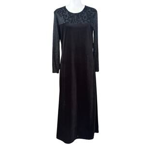 DVF The Color Authority black velvet maxidress, vintage, gothic, dark romance